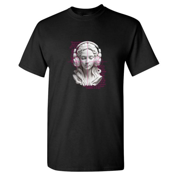 T-shirt / Greek Godess Statue with Headphones